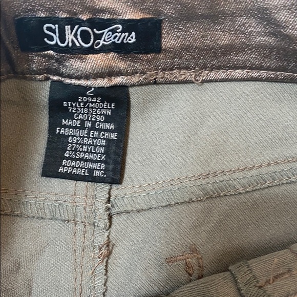 Suko jeans shiny metallic pants size 2 -122 - Picture 3 of 5